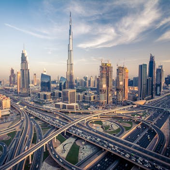Big picture outdoor city
Dubai skyline and it's busiest highway