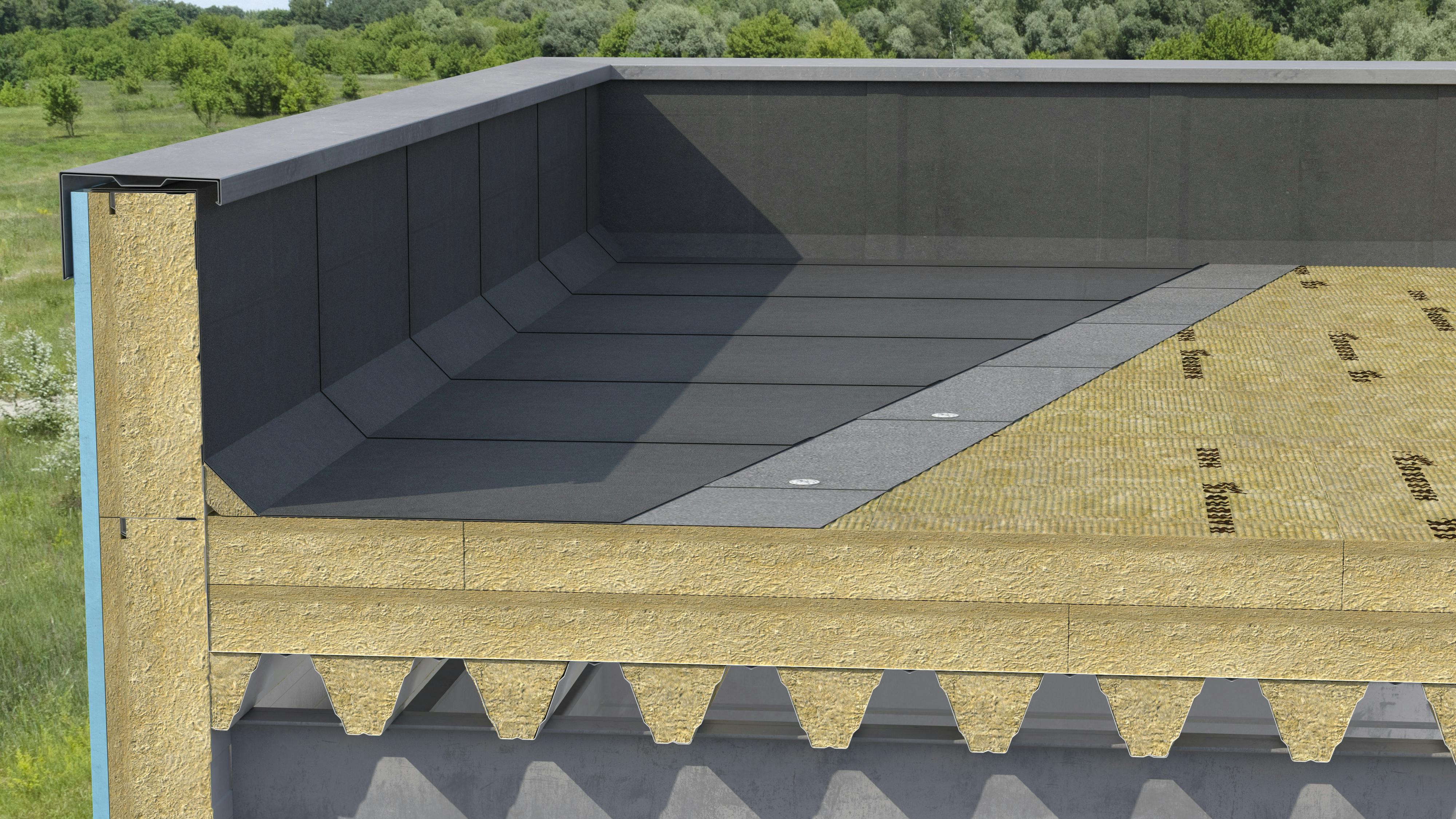 Application, illustration, flat roof, RW-CZ