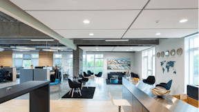 DK, Aars, Kimbrer Group, Renovation, Office, Rockfon Eclipse, Square, A edge, white