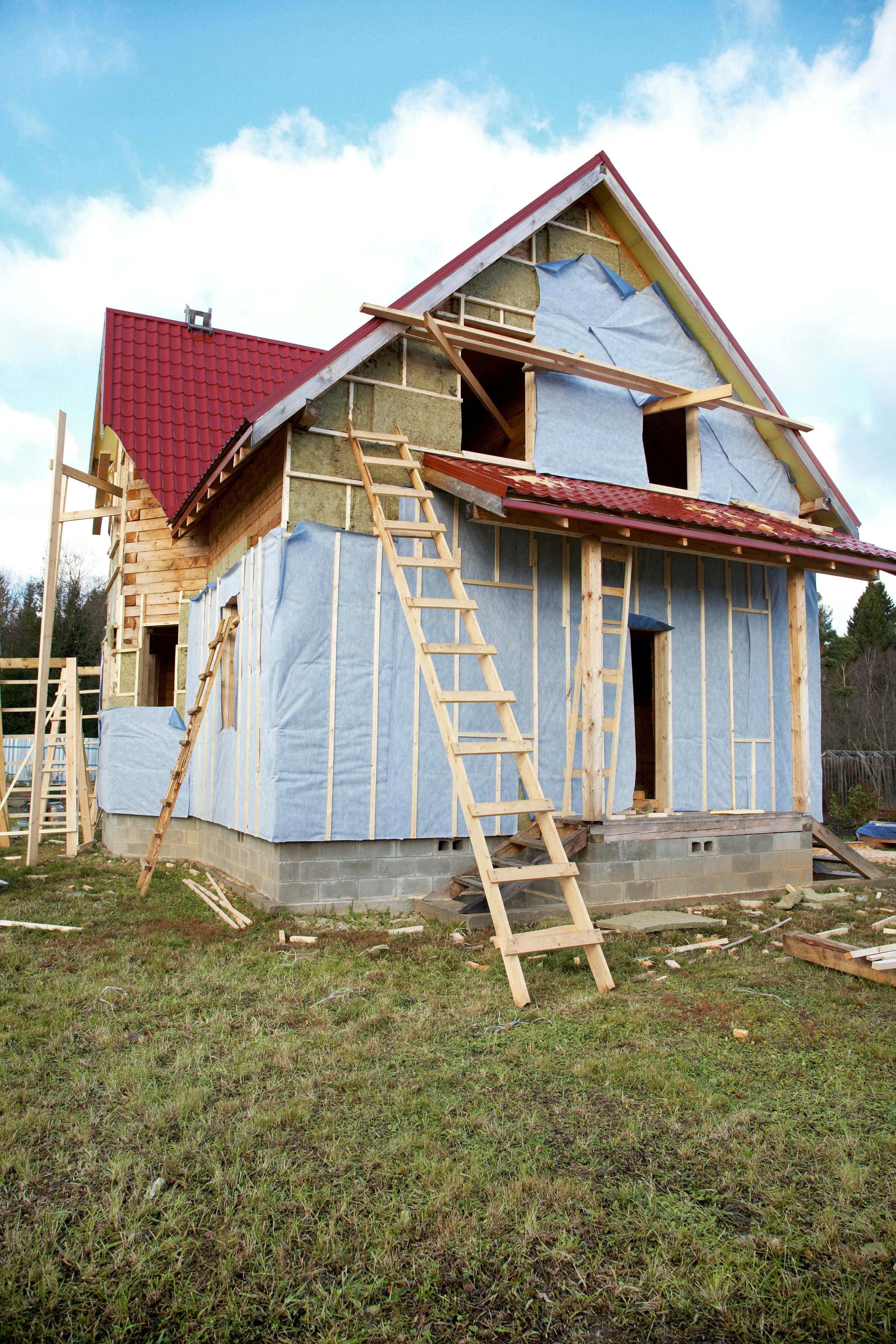 house, reconstruction, wooden building, insulation