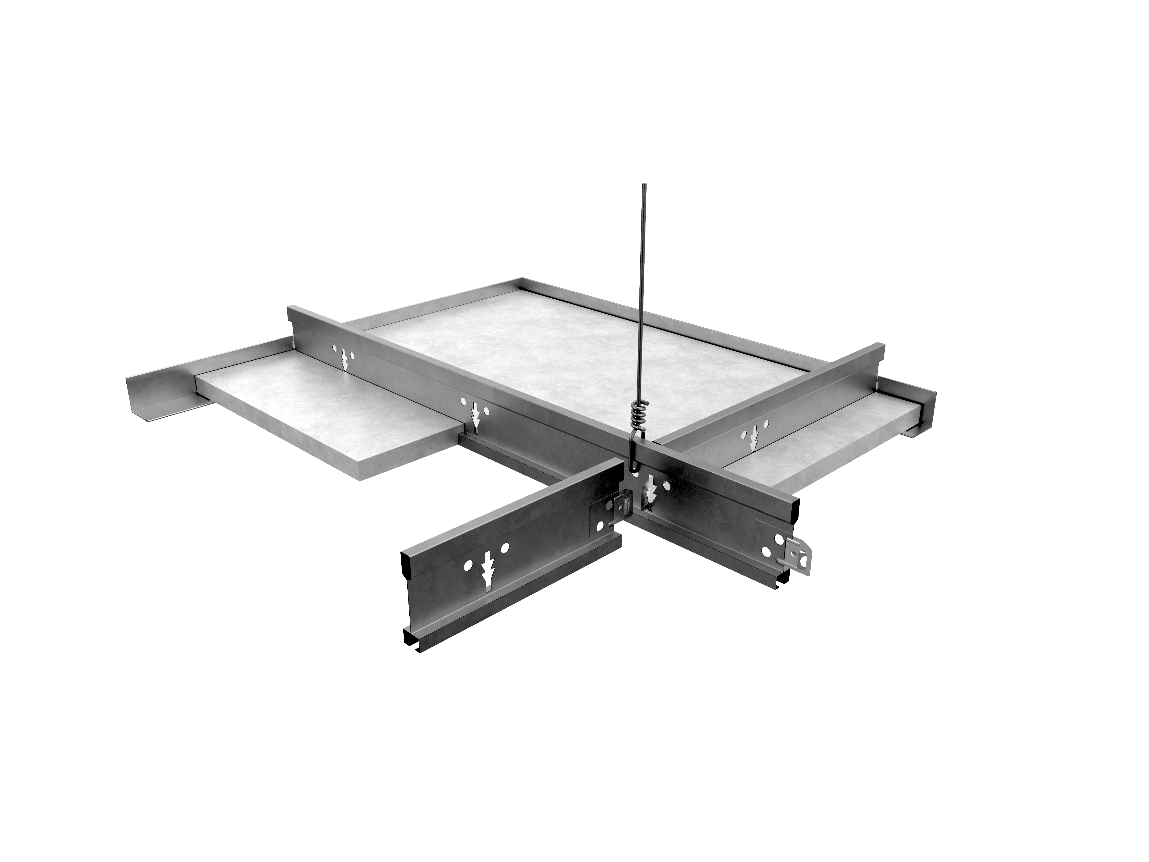 NA, Grid Assembly Rendering, Suspension Systems, 4500 Ultraline Grid Assembly, 9/16"