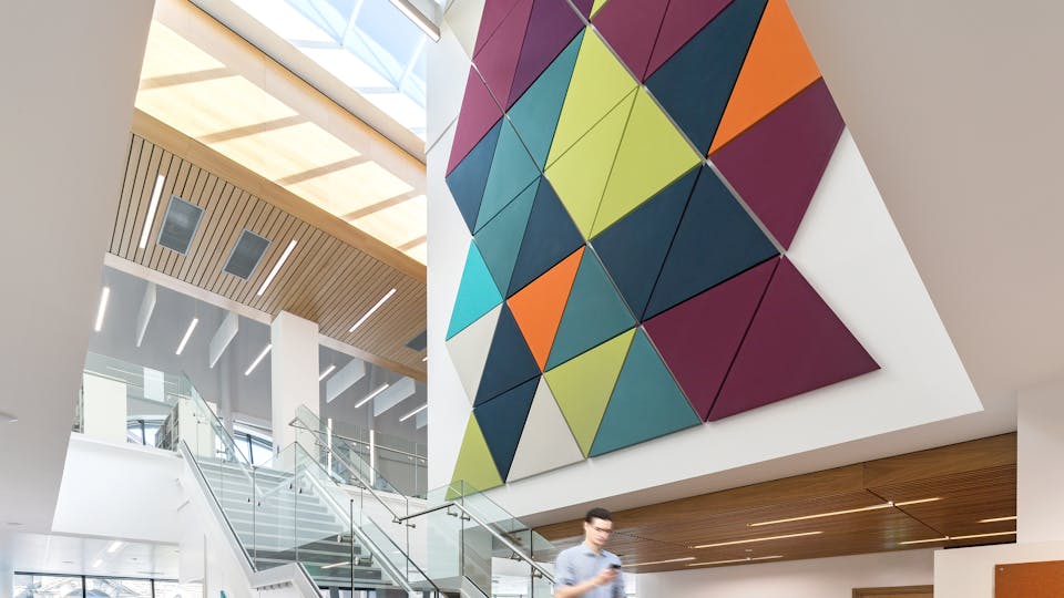 Acoustic ceiling solution: Rockfon Eclipse® wall panel, Ac