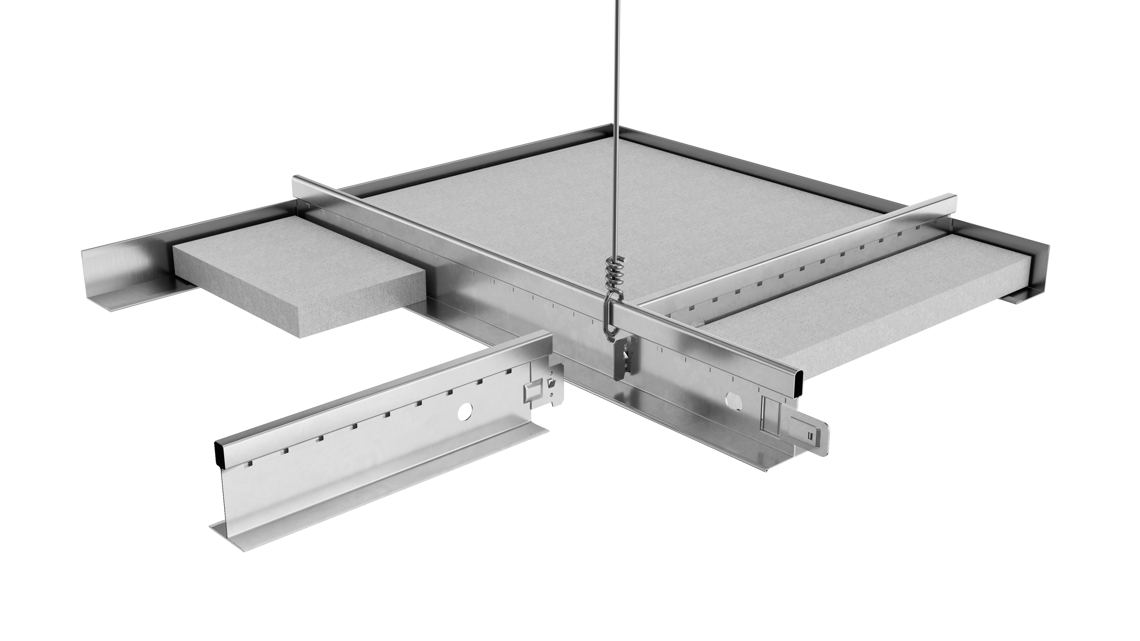NA, Grid Assembly Rendering, Suspension Systems, 200 Hook Grid Assembly, 15/16"