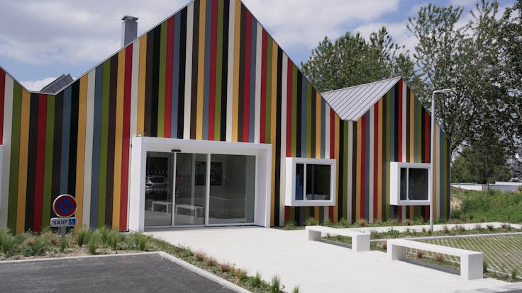 New build of Nursery with Rockpanel Colours in Dury, France