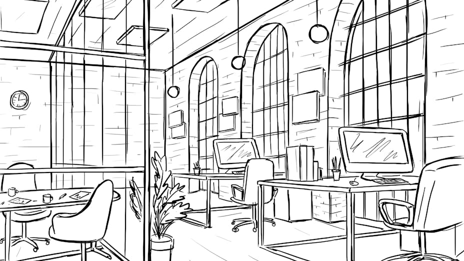 Sketch - Office, workplace