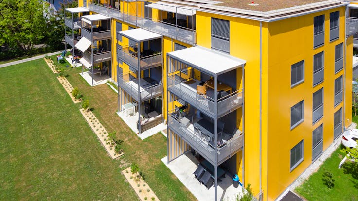 Multi-family housing in Winterthur, Switzerland with Rockpanel Colours facade cladding