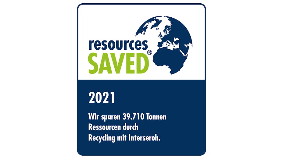 interseroh, interzero, resources saved 2021, recycling, germany
