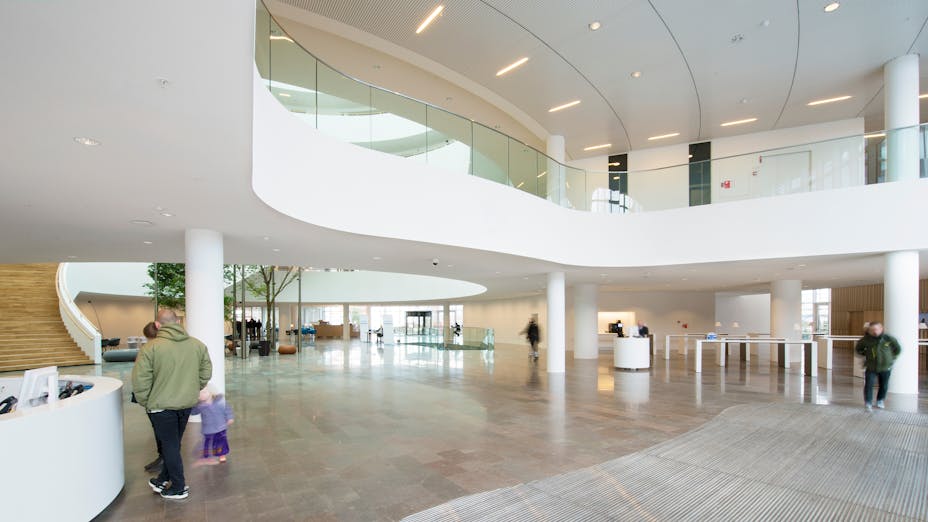 Big pharmaceutical office in Copenhagen, Denmark, Rockfon Mono Acoustic, Industrial, Henning Larsen Architects, MTHøjgaard, Svend Christensen