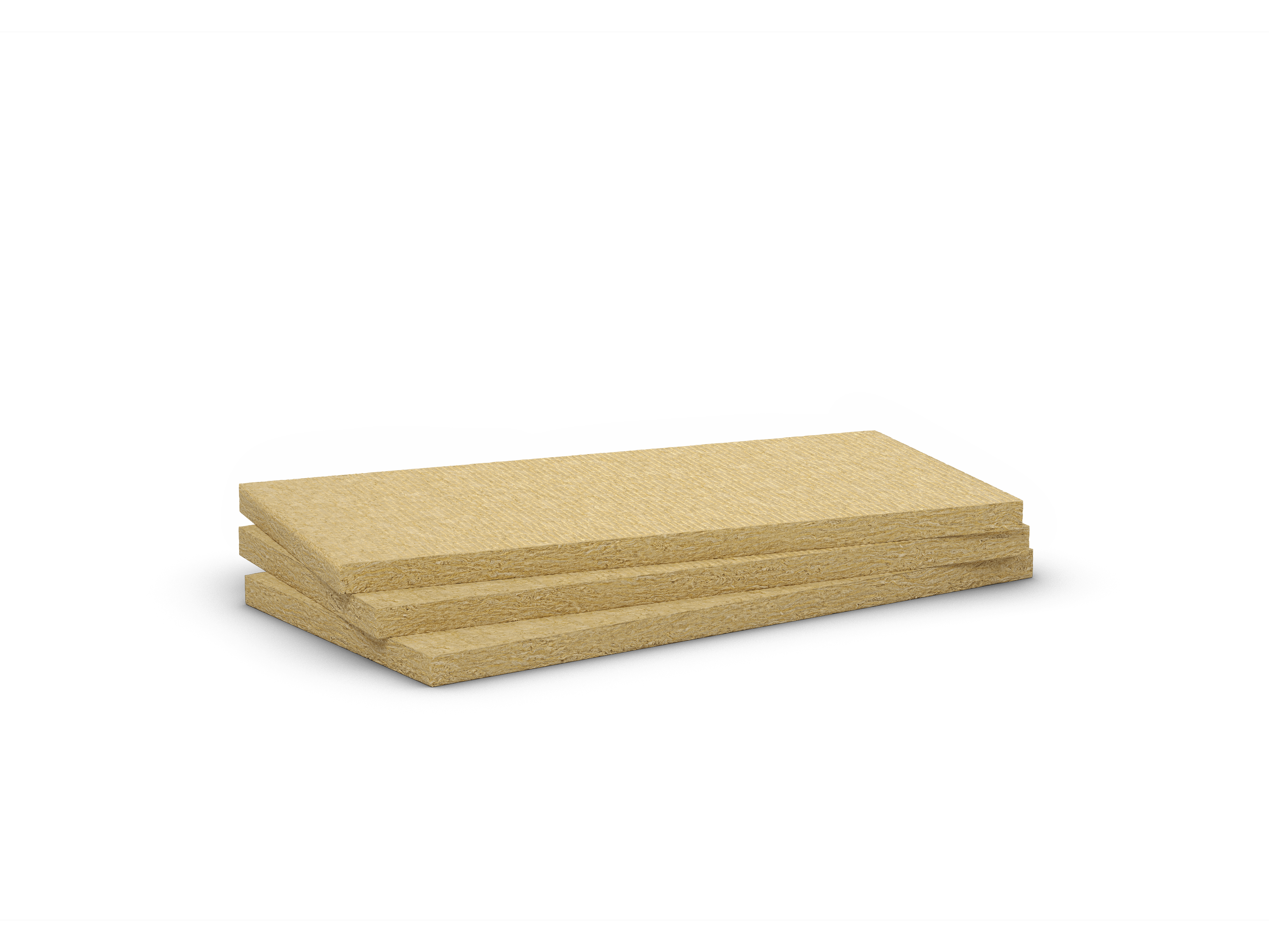 Mono density, mid-high density stone wool slab. Products: Airrock ND, Airrock XD, Acoustic Extra