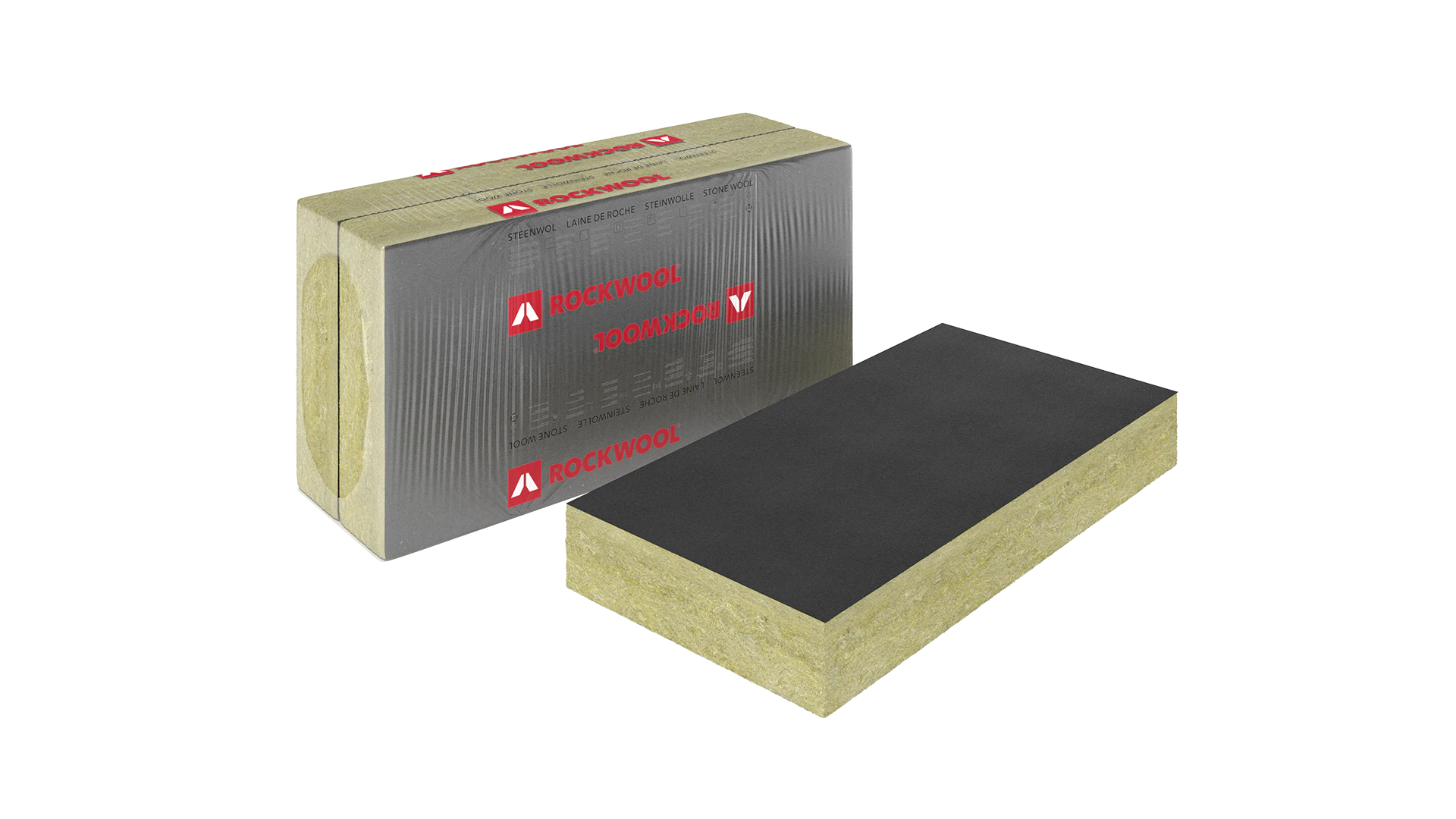 Rockvent Solid black, Product, GBI, ventilated facades, insulation, slab, stonewool, package, packshot