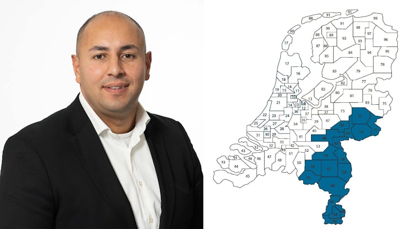 contact person, sales representative, profile and map, Oualid Rouchdi, Rockfon, NL