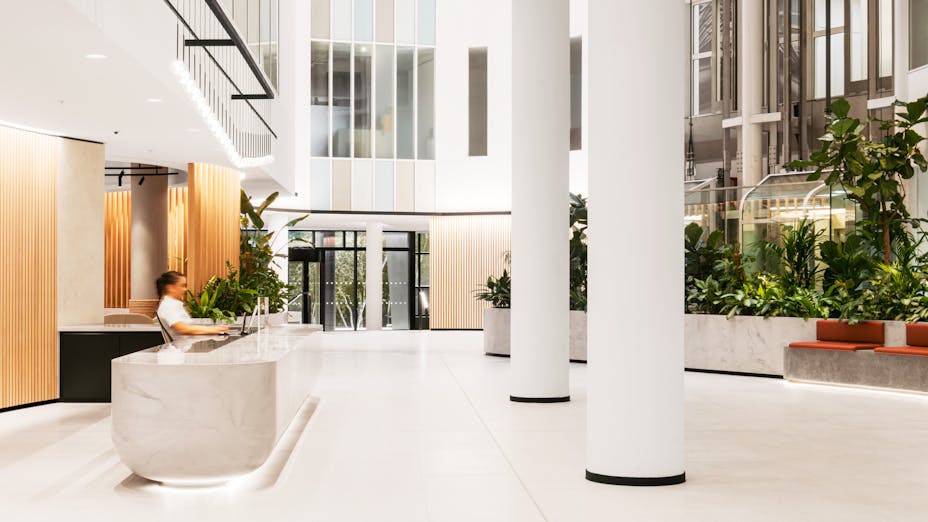 The Ark Office Building, London, United Kingdom, with Rockfon Mono Acoustic TE Direct, Gensler, BW: Workplace Experts, Panarc Interior Solutions LLP