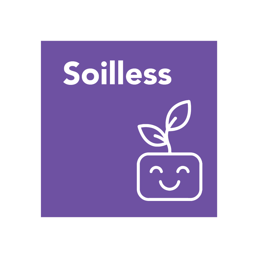 Soilless Icon for Designed to grow campaign (light pruple)