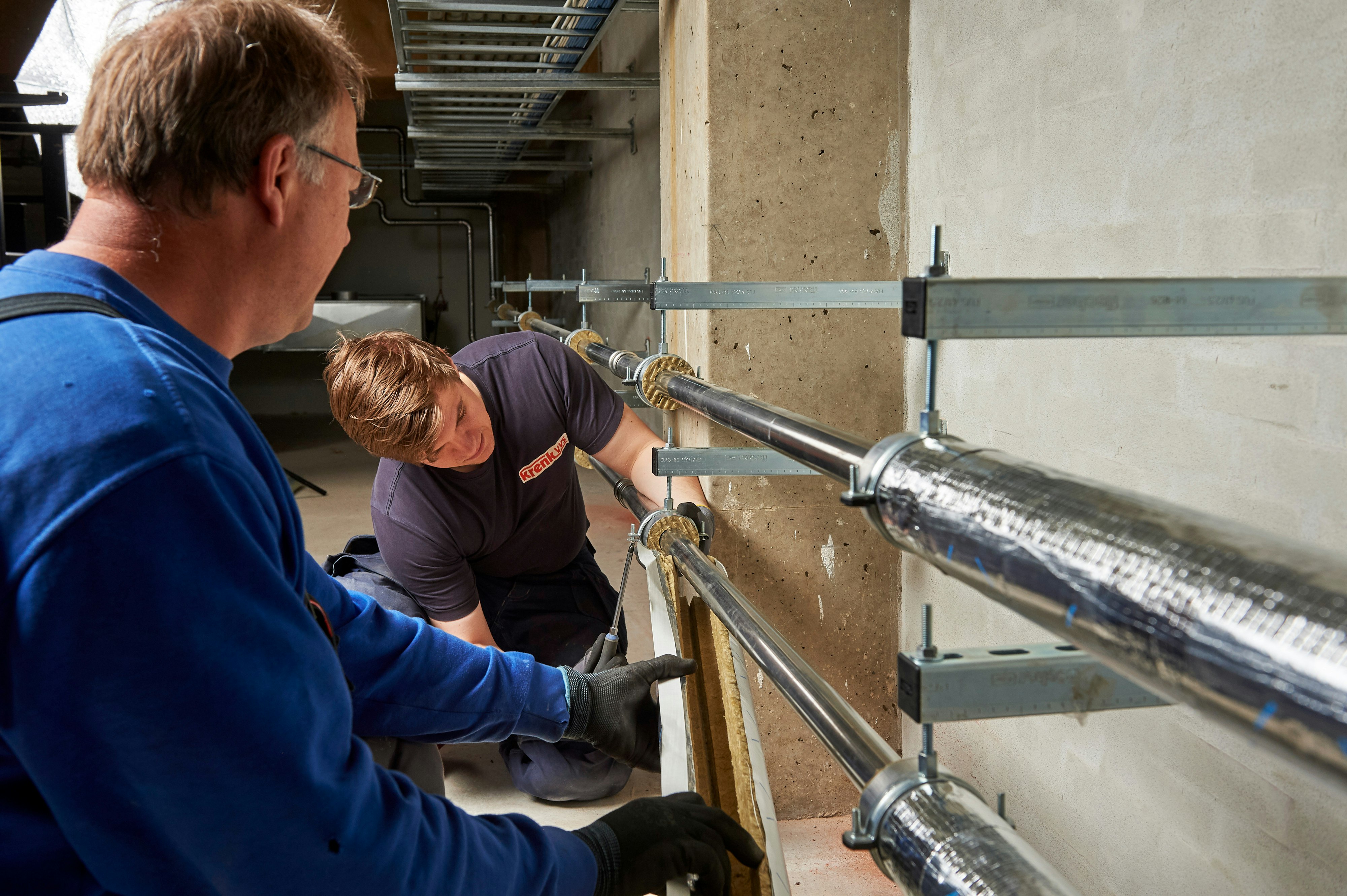 Reference case, TECLIT, Kolding Sygehus, Hospital, technical insulation, ITI, lamella mat, pipe section, case study, HVAC, cooling