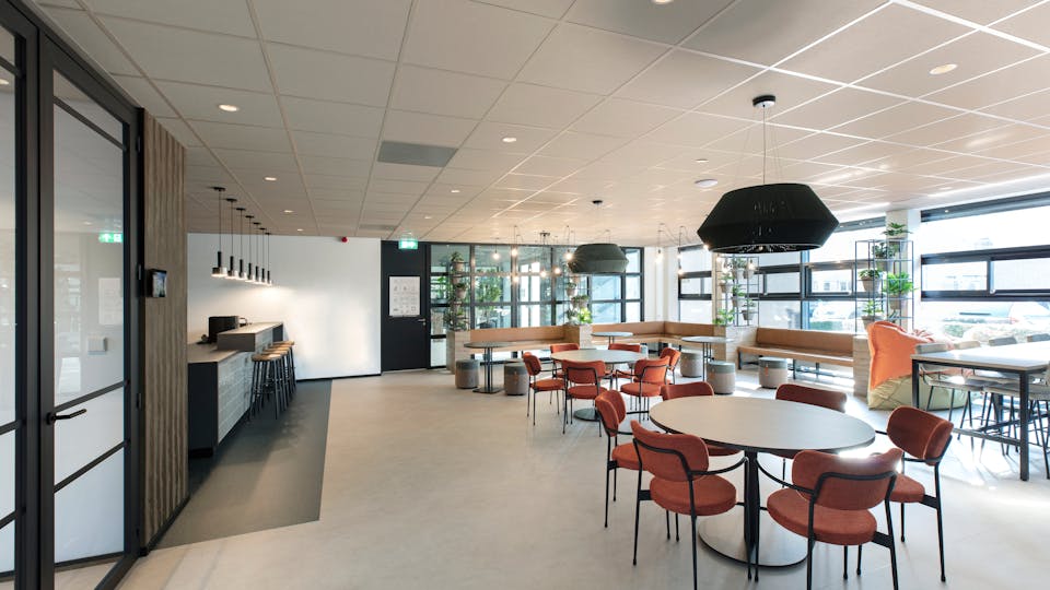 Acoustic ceiling solution: Rockfon Color-all®, 600 x 600