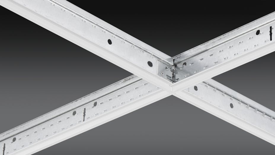 Rockfon Integrity double reveal edge acoustic suspension ceiling system.