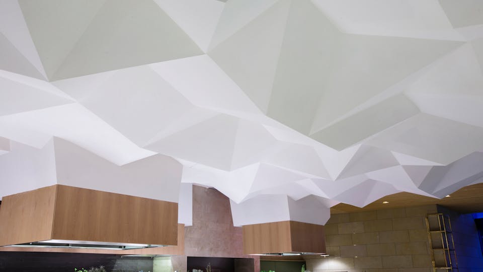 Acoustic ceiling solution: Rockfon® Mono® Acoustic, TE Elegant Render, 1200 x 1200