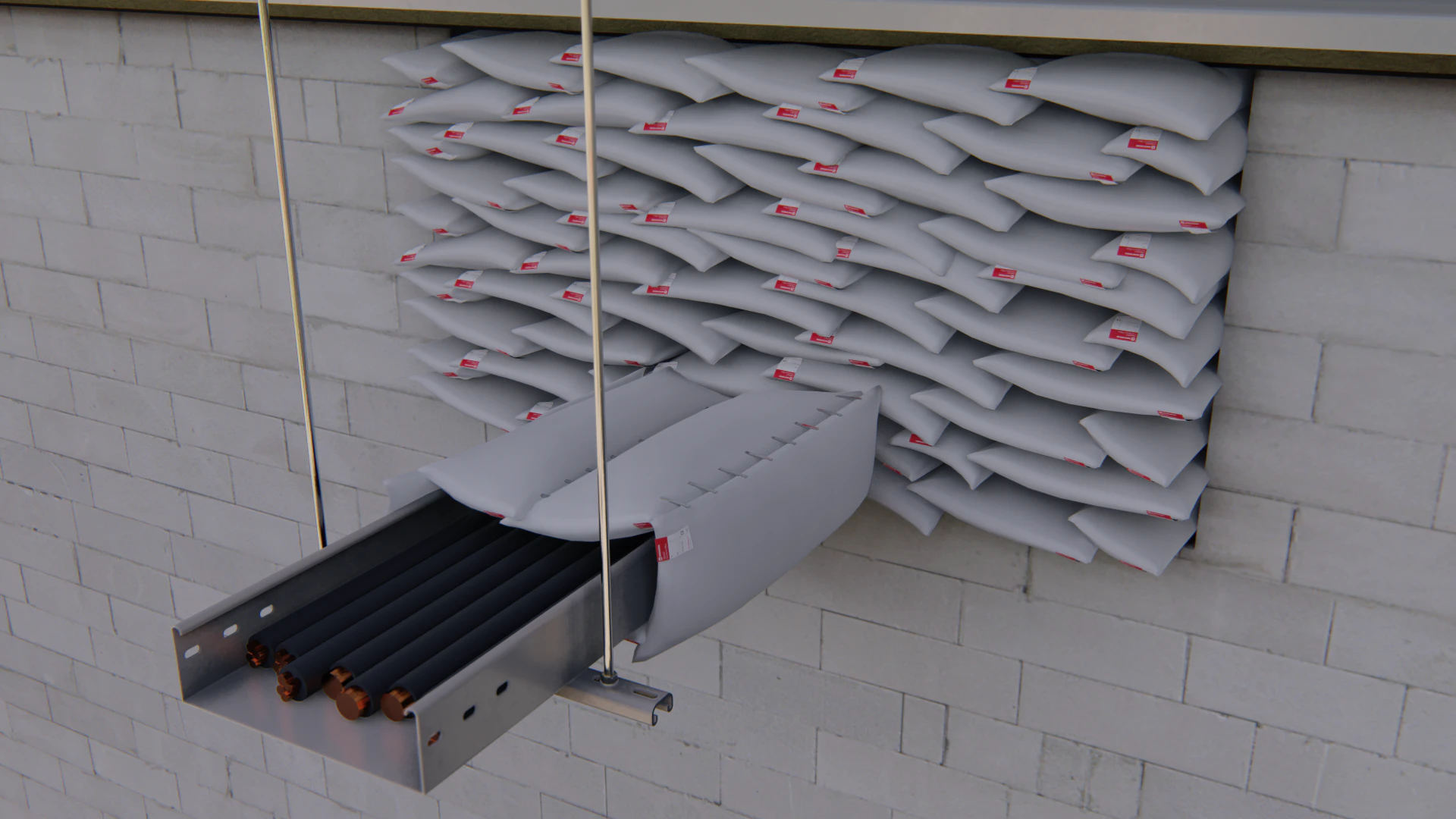 Firepro Intumescent Pillows, Rigid Walls, Cables