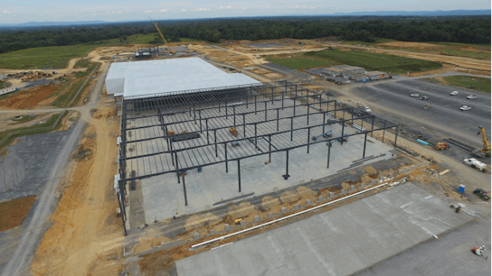 RAN5 construction progress as of September 8, 2019 at our new manufacturing production facility in Ranson, Jefferson County, West Virginia (WV).