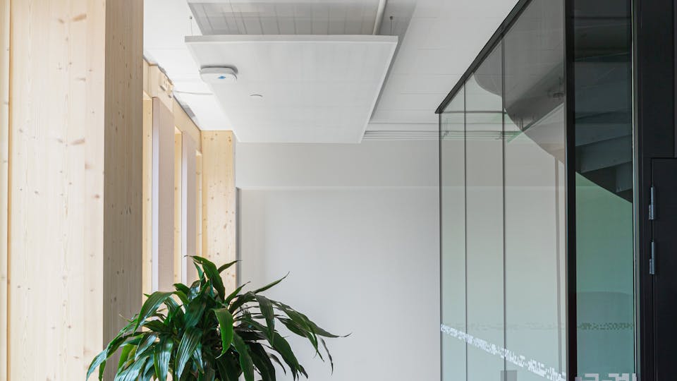Acoustic ceiling solution: Rockfon Blanka®, As, 1200 x 600