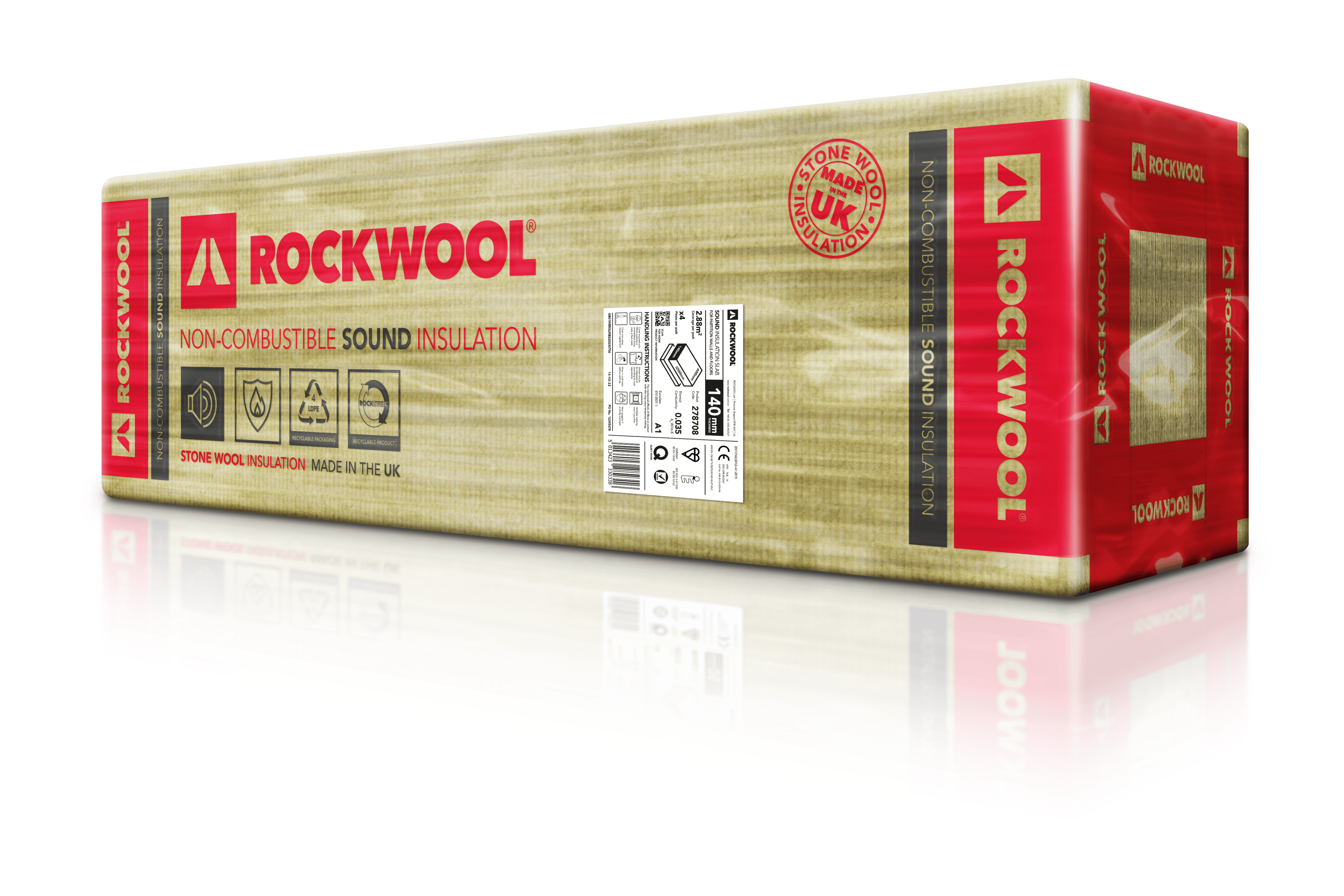 Trade Range - Sound Insulation 140mm with Label For Partition Walls and Floors