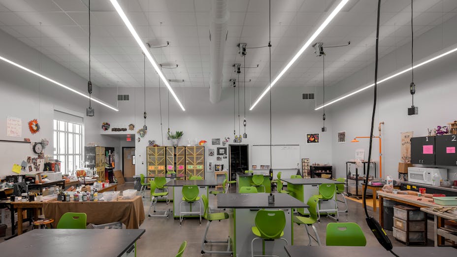 NA, St. Petersburg High School (SPHS), Education, Renovation and expansion – architect/interior designer: Rowe Architects Incorporated, ENERGY STAR® certification, Artic, Stone Wool Ceiling, Chicago Metallic Grid, Suspension Grid