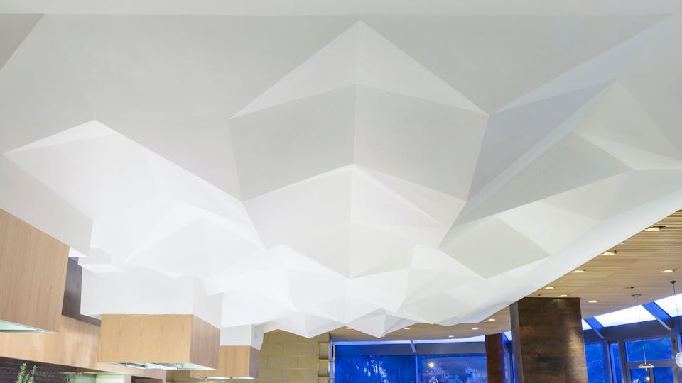 Acoustic ceiling solution: Rockfon® Mono® Acoustic, TE Elegant Render, 1200 x 1200