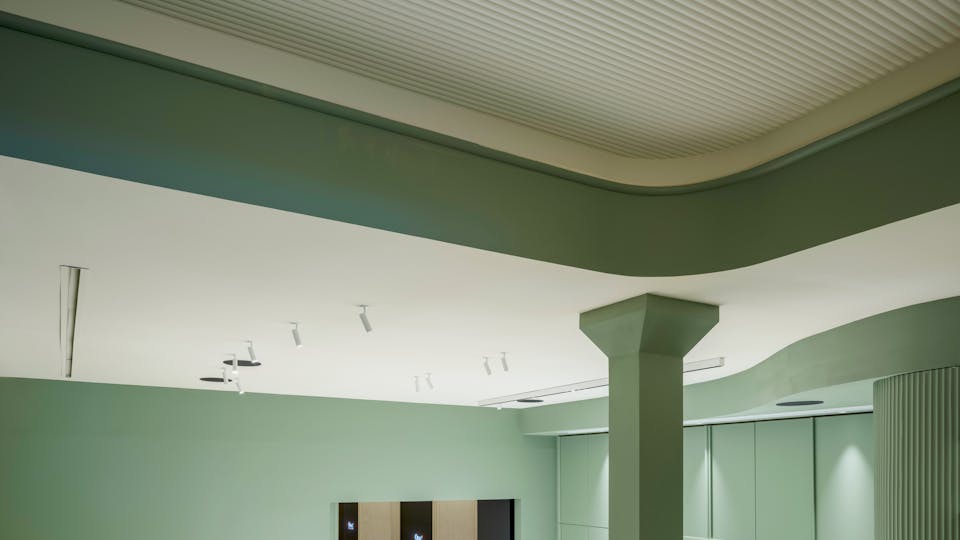 Acoustic ceiling solution: Rockfon® Mono Acoustic, TE Elegant Render