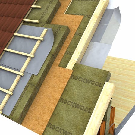 pitched roof illustration over the rafters