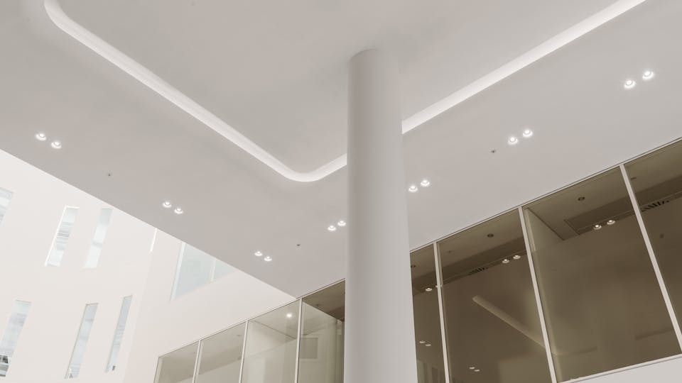 Acoustic ceiling solution: Rockfon® Mono Acoustic, Direct TE Elegant Render, 1200 x 1200