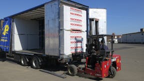 transportable forklift, transport, loading, logistics, flachdach broschüre, germany