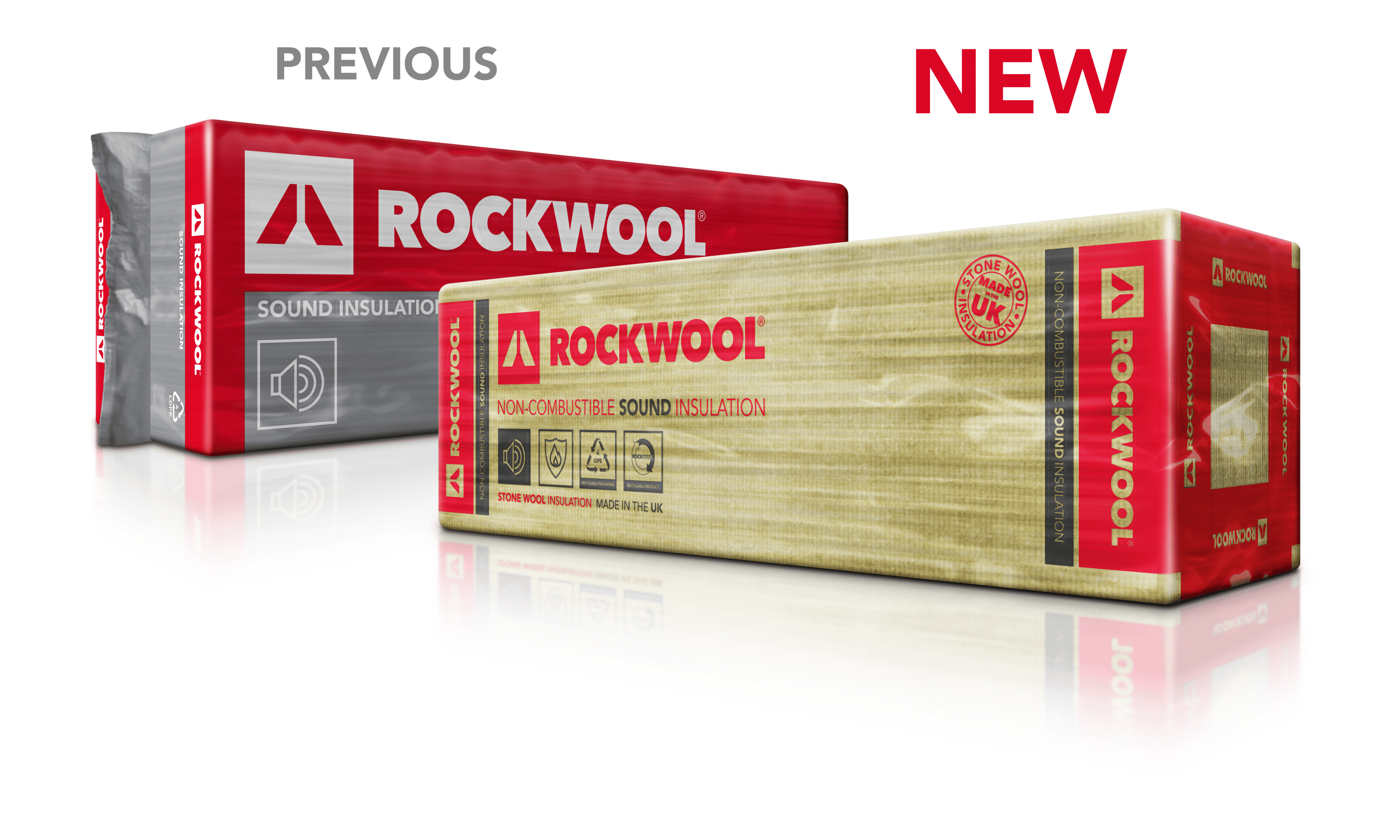 Trade Range - Sound Insulation Slab 140mm (Previous v New) (Without label)