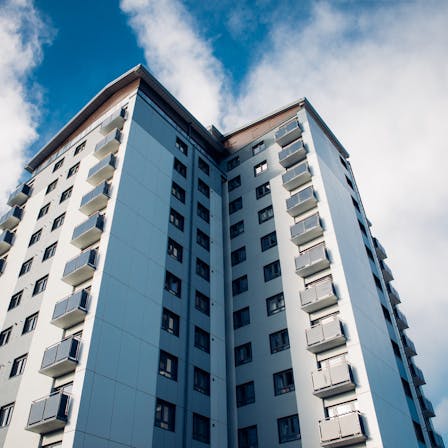 Rockpanel Lion Farm Estate, building, high-rise, residential tower, aesthetics, renovation, energy efficiency, England, fire safety,