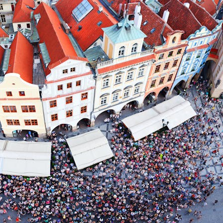 Big picture outdoor city
Old Town square in Prague. People.