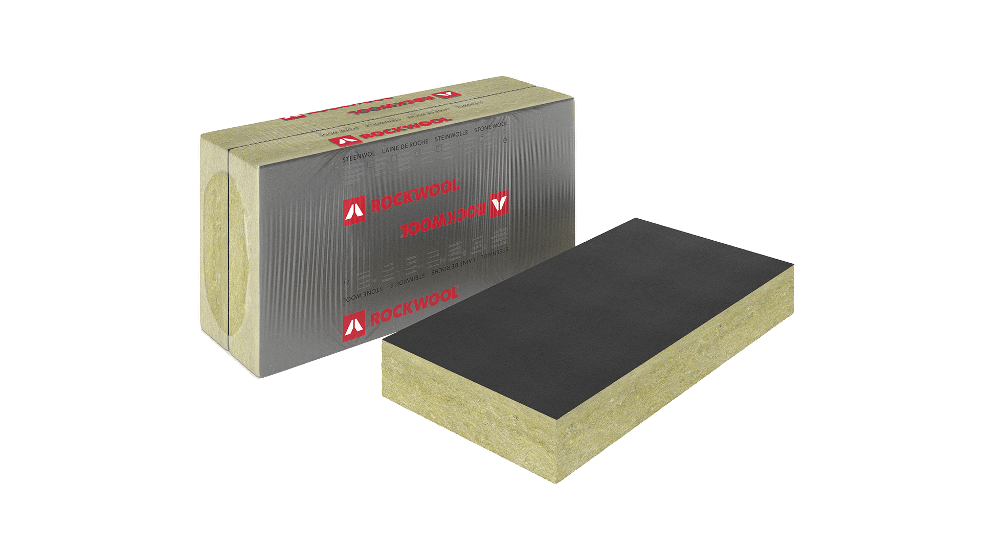 Rockvent Solid black, Product, GBI, ventilated facades, insulation, slab, stonewool, package, packshot