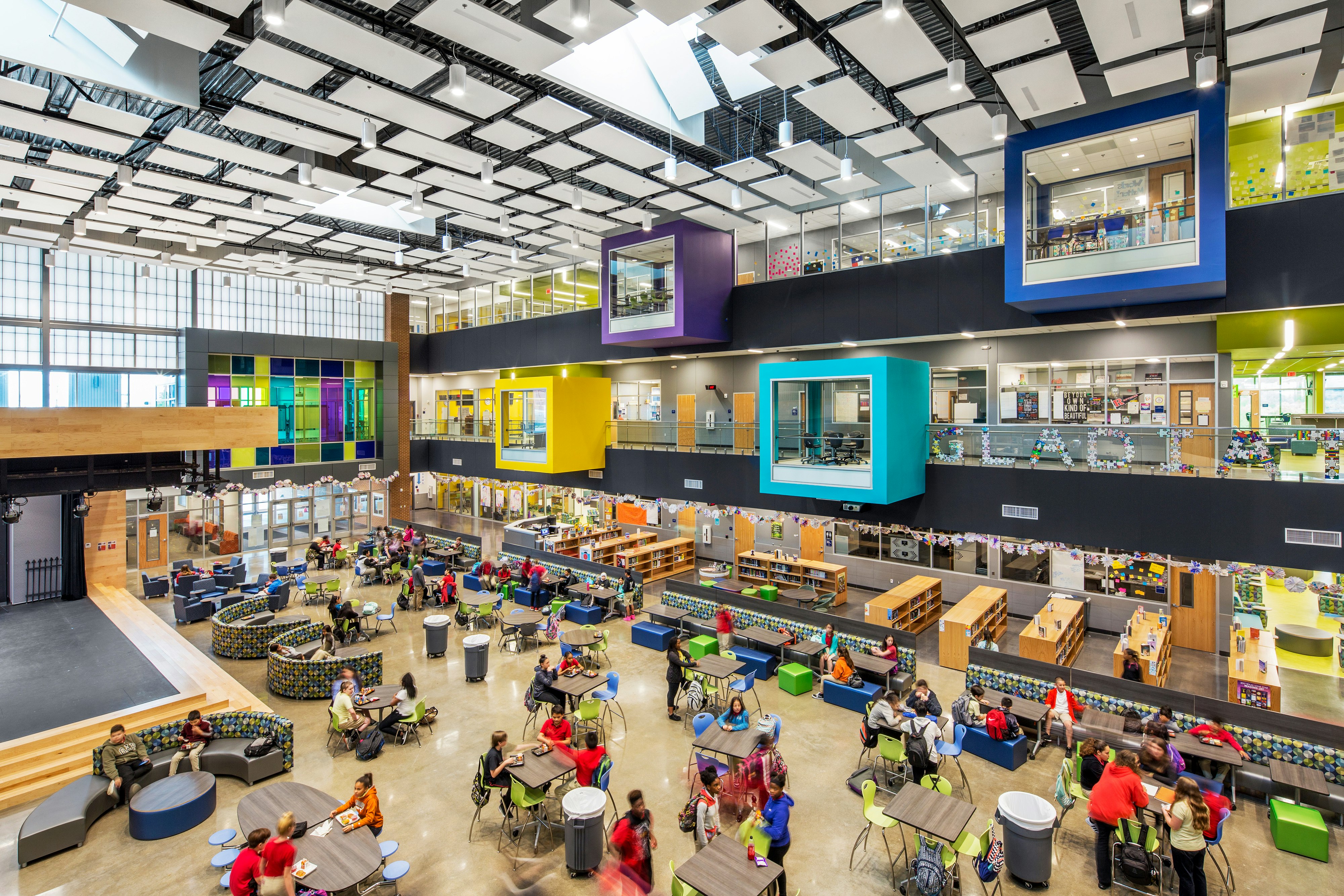 NA, Manor New Tech Middle School (MNTMS), education, auditorium, Island, 4x4, 4x8, acoustics