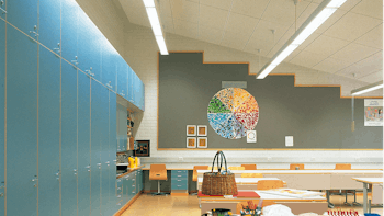 Parafon ceiling installed in classroom in Finland