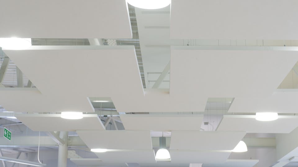 Acoustic ceiling solution: Rockfon Eclipse®, 1160 x 1160