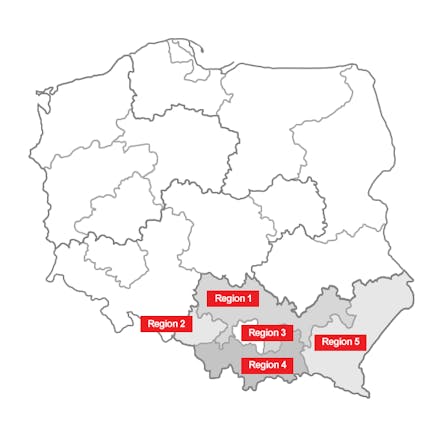 distribution map, Artur Malyska