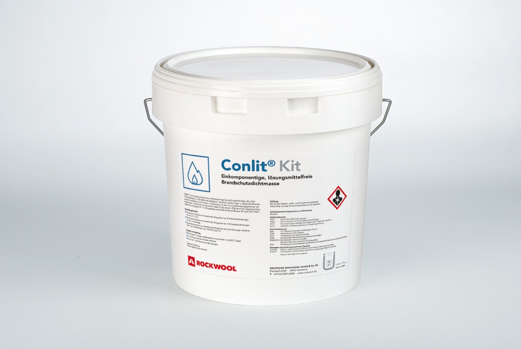 conlit kit, brandschutzkitt, fire protection kit, bucket, conlit fire protection system, germany, PIM