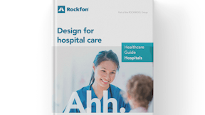 rockfon, healthcare brochure, segment brochure, cover, mock-up, download