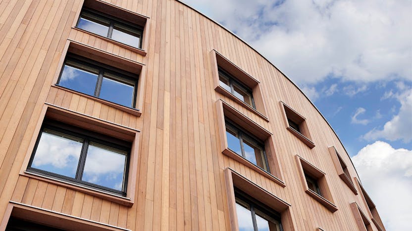 Reference case, Sweden, Linköping, Valla Berså, KL-trä, massive wood, REDAir FLEX, apartments