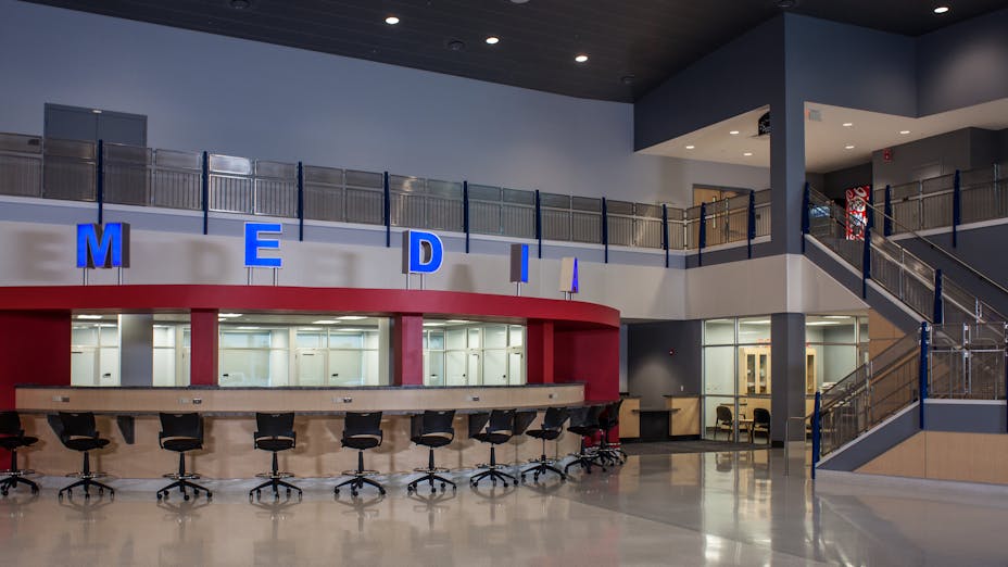 Manatee Technical College, Main Campus Building, School District of Manatee County, Fawley Bryant Architecture, The Beck Group, Acousti Engineering, Architectural Products, LLC, Education, Rockfon SpanAir, Hook-in, Hook-on, Mark Borosch Photography