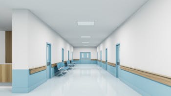 empty hospital corridor