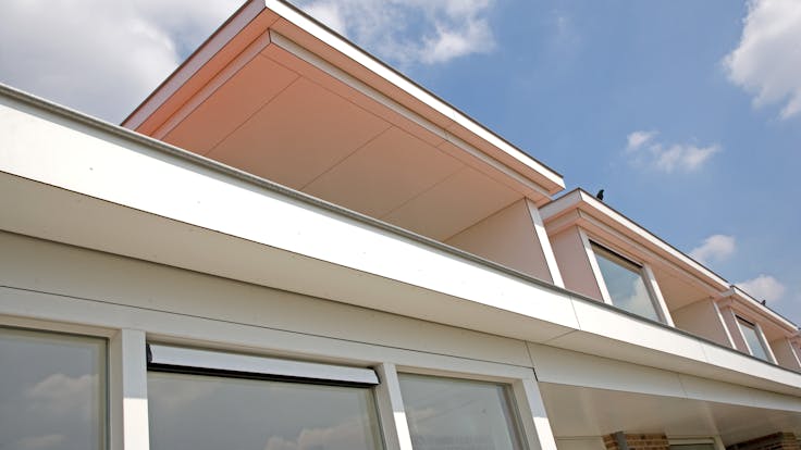 Rockpanel applications along the roofline and other detailing
