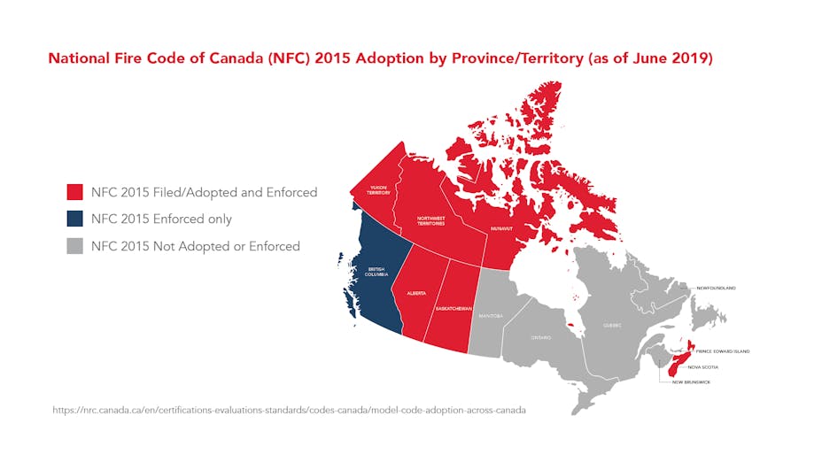 ROCKWOOL-NFC-National Fire Code of Canada 2015 Adoption by Province/ Territory as of June 2019.