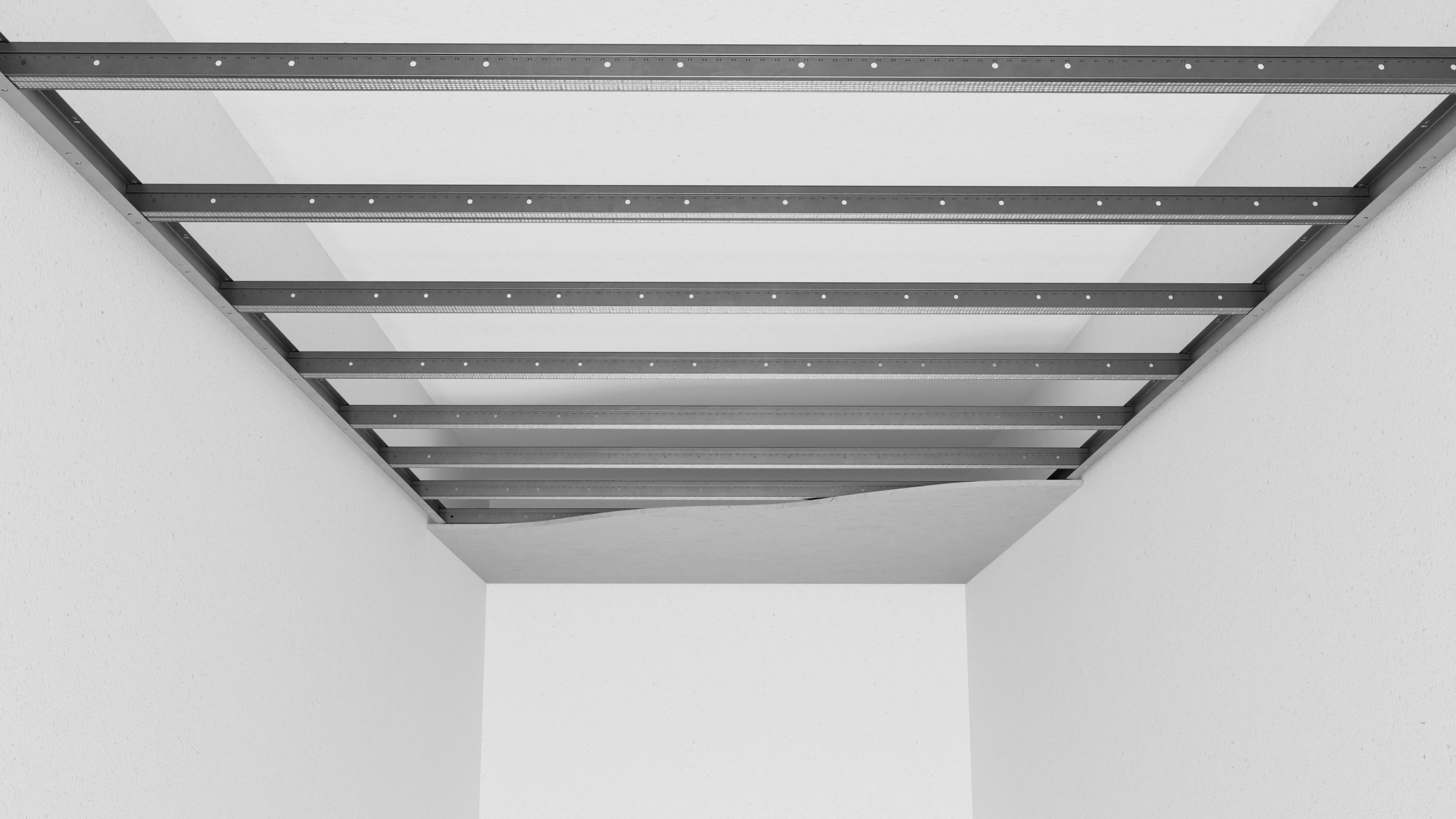 NA; Drywall Grid; Spanfast wall to wall install rendering