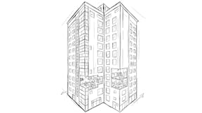 Sketch - High-rise building, mixed use