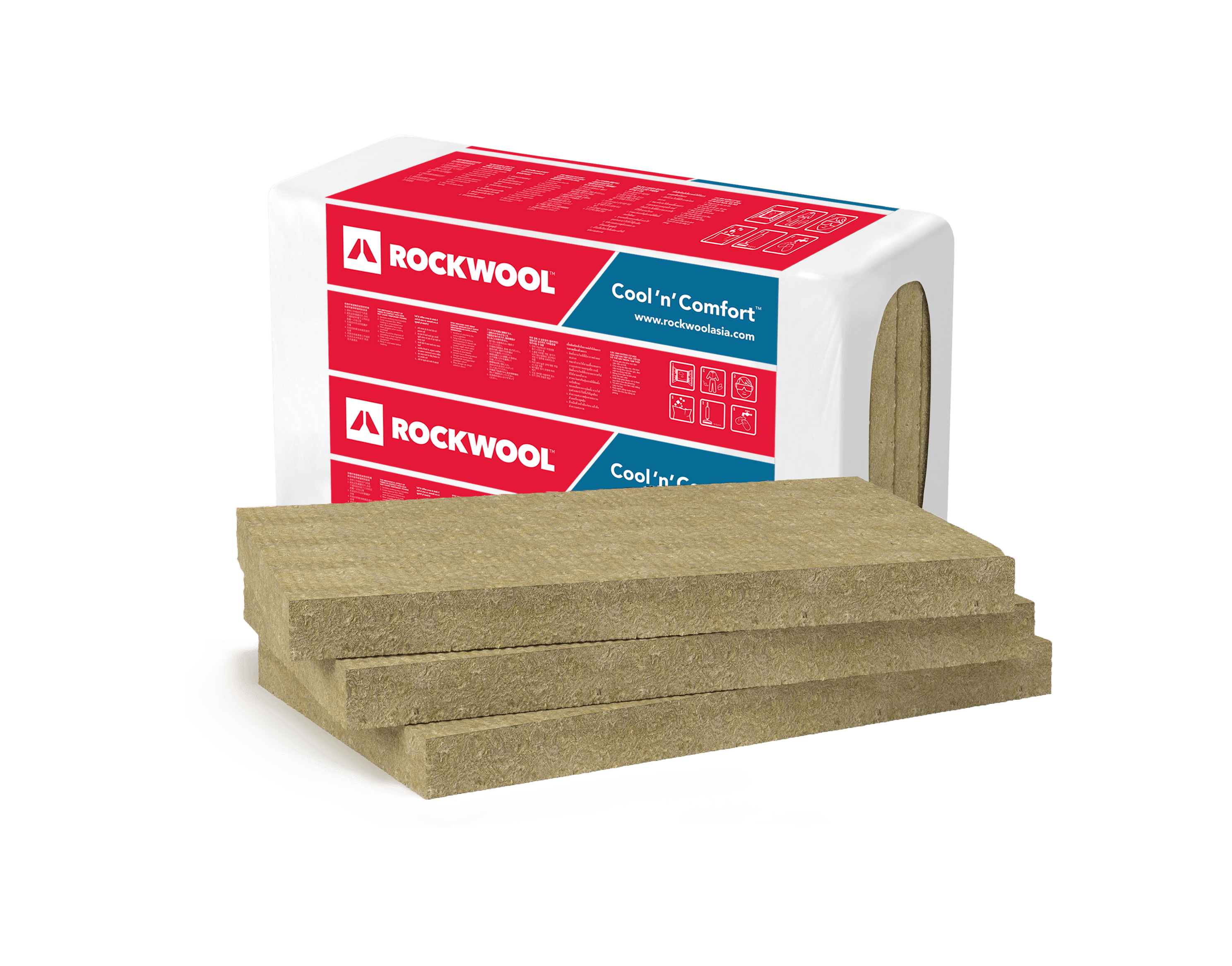 ROCKWOOL Cool ’n’ Comfort series is designed for single or double skin metal roof, with or without skylight, to satisfy U-value requirements in order to achieve the desired roof thermal transmittance value (RTTV). It is also available with a radiant barrier facing to suit the requirements of all types of roofs in commercial and industrial buildings. Cool ’n’ Comfort is highly effective in reducing solar heat gain through the roof for non air-conditioned
buildings; and where air-conditions are used, Cool ’n’ Comfort helps to save energy and reduce energy costs. The unique properties of Cool ’n’ Comfort contribute to make an energy efficient, environmentally sustainable and fire safe roofing system, thereby creating a cool, comfortable and safe indoor environment.