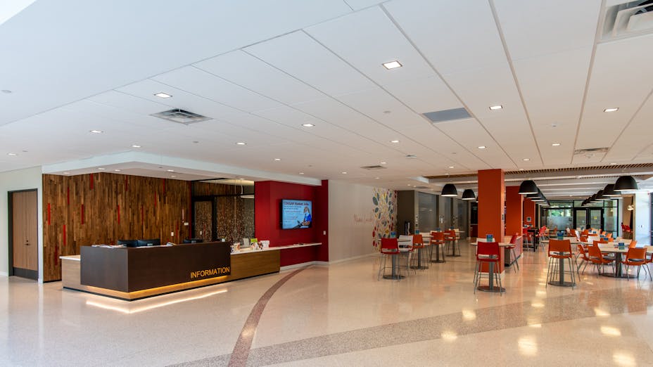 NA, Collin College Wylie Campus, Education, Page Southerland Page, Inc., Alaska 2'x6', Stone Wool Ceiling Tile, Chicago Metallic 1200, Suspension Grid